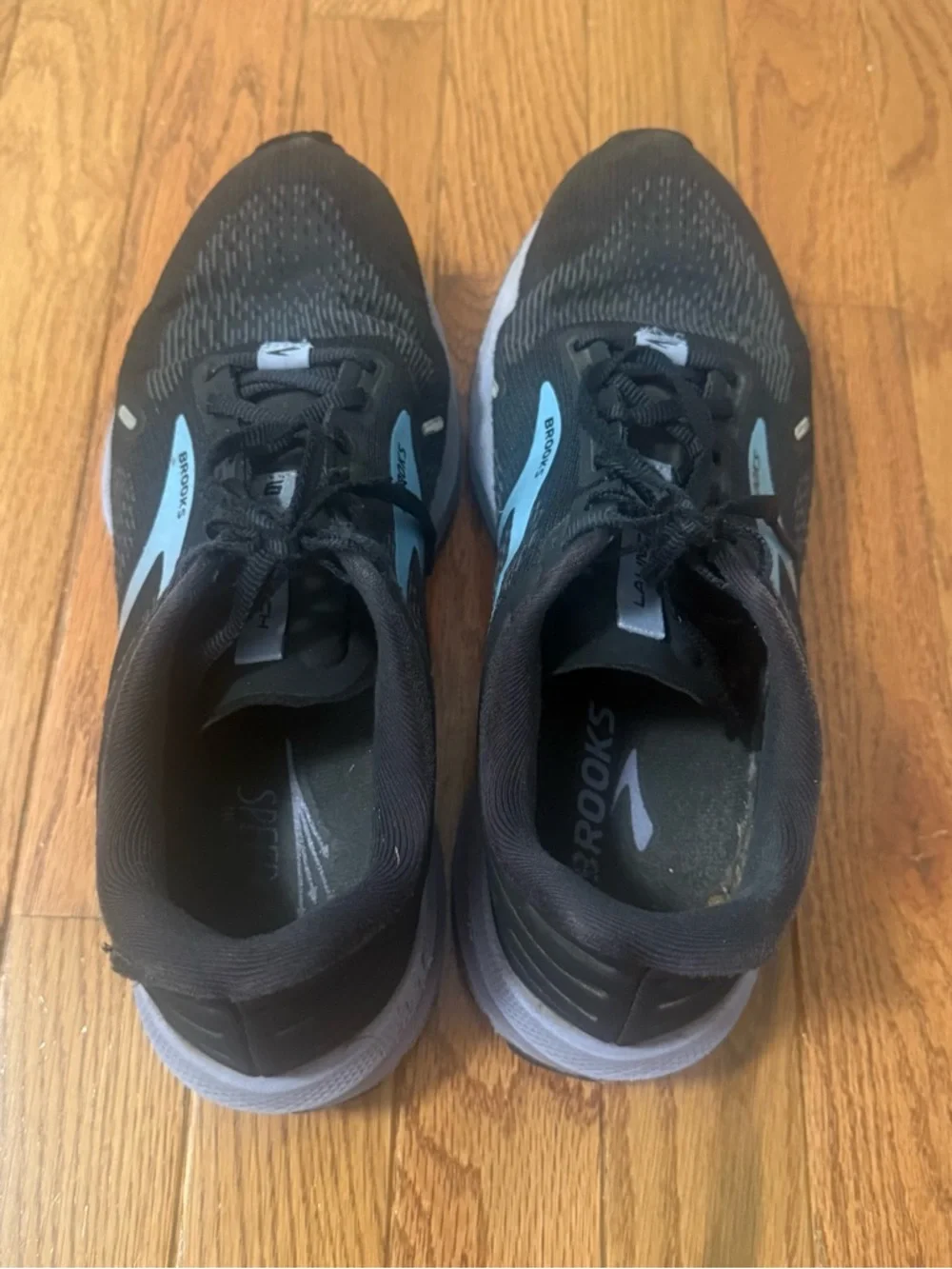 Brooks Launch 9 Womens 10 Shoes Running Walking Sneaker Black Blue - Picture 4 of 11